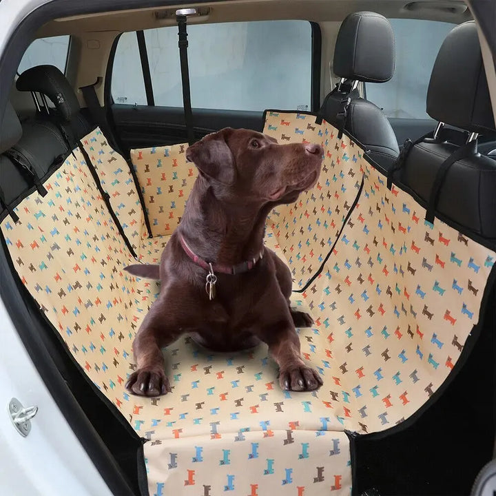 Waterproof Pet Dog Car Seat Cover Protector Printed Pet Dog Scratchproof