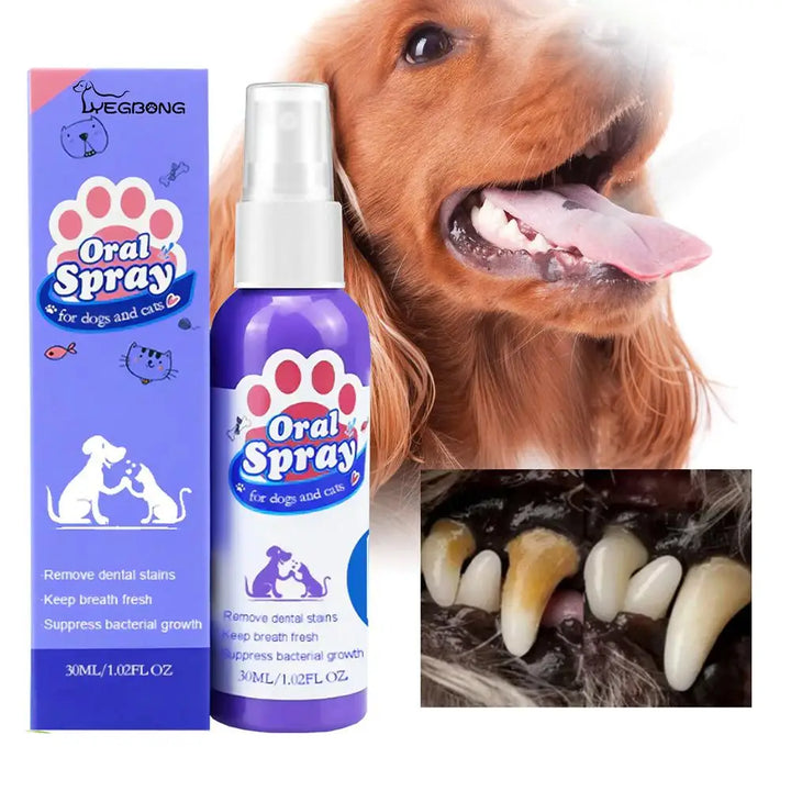 30ml Pet Spray Dog Oral Care Bad Breath Teeth Cleaning