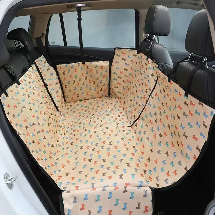 Waterproof Pet Dog Car Seat Cover Protector Printed Pet Dog Scratchproof