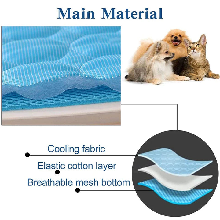 Dog Cooling Mat Large Self Cooling Mat for Small Medium Large Dogs Cats Pet Durable Ice Blanket Washable Dog Accessories Supply