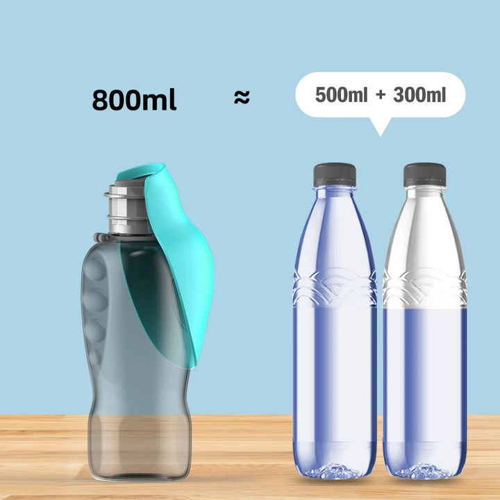 800ml Portable Dog Water Bottle For Small Medium Big Dogs Outdoor Travel