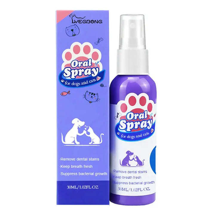 30ml Pet Spray Dog Oral Care Bad Breath Teeth Cleaning